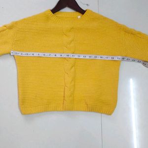 Yellow Crop Sweater