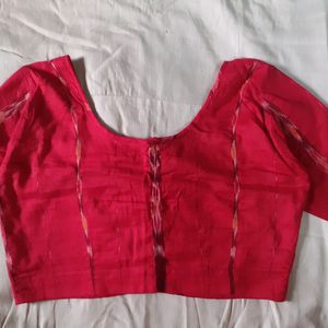 Red Blouses Threads Work Cotton Women Blouse Used