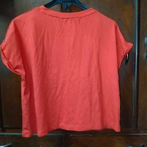 Womens Red ♥️ Crop Tshirt