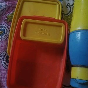 Four Bottles With One Lunch Box