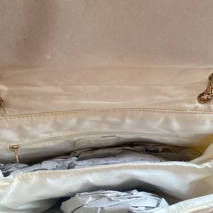 Lavie White Quilted Handbag