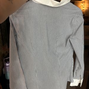 Blue Check Shirt With White Lining Stripes