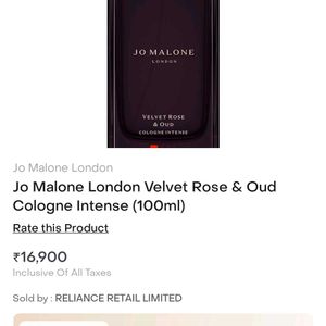 Jo Malone Velvet Rose & Oud 💌