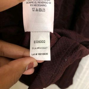 Russell Long Sleeve Maroon Hoodie