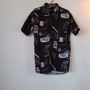 Men's Black Printed shirt