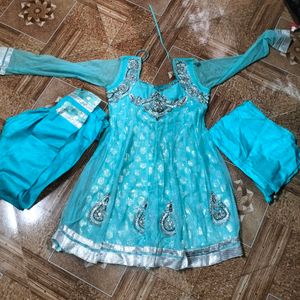 Kids Triple Layered Anarkali Dupatta & Pant