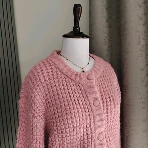 🆕 Pinteresty Pink Knitted Cardigan