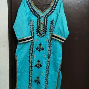 Grace Cotton Beautiful Embroidery Patiala Suit