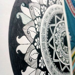 Mandala Painting For Wall (A5 Size) & Hair Claw