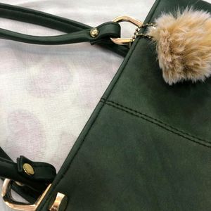 A Very Stylish Dark Green Handbag