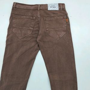 CHOCOLATE STRAIGHT FIT JEANS FOR MEN