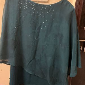 Morpankhi Color Top With Umrella Sleeves