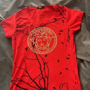 Versace Top Red And Black