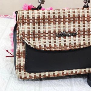 Jute like korean handbags/sling bags