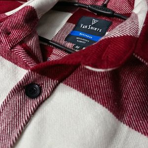 RED & WHITE WOOLEN SHIRT