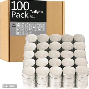 Classy White Tea Light Candles Pack of 100Within 7