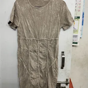 Women Ruffled Smoky Tshirt Dress