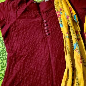 Beautiful Maroon Patiala Set For 4-5 Years Girl