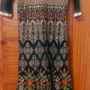 heavy front nd back embroidery one piece dress