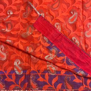 Kota Supernet Saree With Blouse Navratri Special