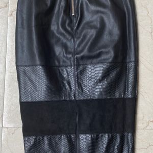 Body Hugging Leather Skirt