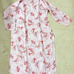 Baby Pink Floral Kurta