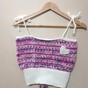 Handmade Knitted Crop Top