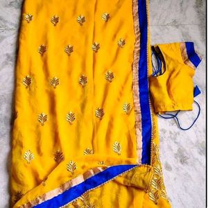 Yellow Colour Full Saree