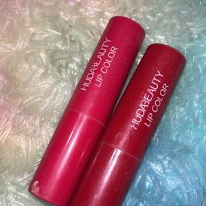 Pink And Red Colour Huda Lipstick For Dupe