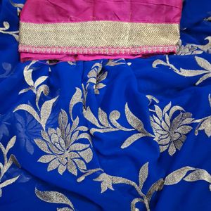 New Heavy Work Saree With Blouse