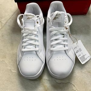 REEBOK CLASSIC WHITE LEATHER SNEAKERS UK 8