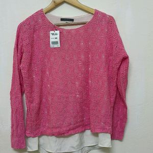 Trendy New Pink Long Sleeves Top For Women