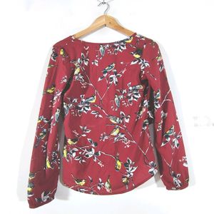 Maroon Floral Print Top (Women's)