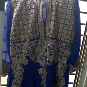 Party Wear Dazzling Royal Blue Kurta