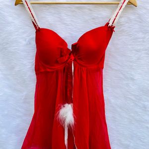 Red santa babydoll