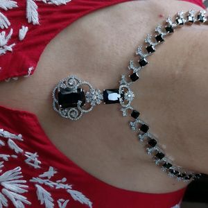 Beautiful Black AD JEWELLERY SET