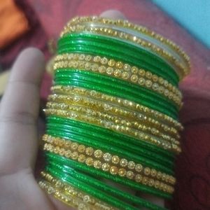 Golden & Green Bangle