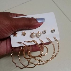 Earrings And Studs Combo Of 6pairs.