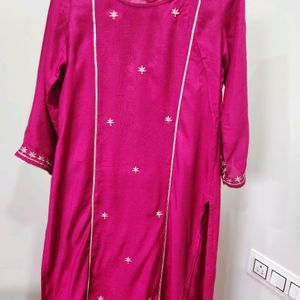 SVARCHI Rose Pink Kurta Set