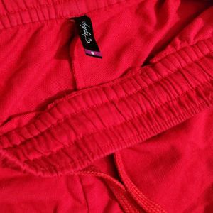 Red Stretchable Shorts