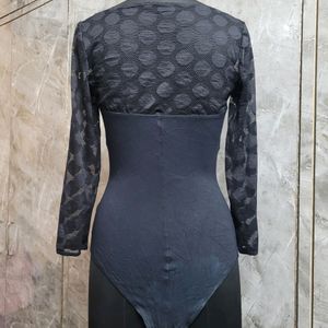 Black Stretchable Bodysuit