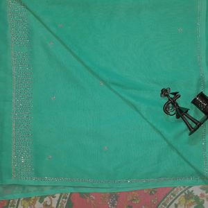 Women's Beautiful Seagreen Saree 💙