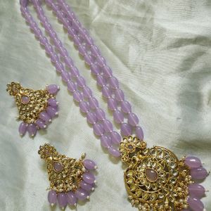 Lavender Pearl Necklace