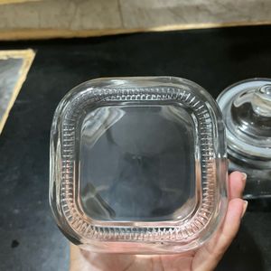 2 Air Tight Glass Jars