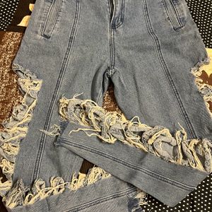 Side Ripped Denim