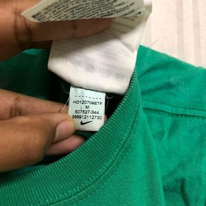 Nike Sea Green Cotton T Shirt