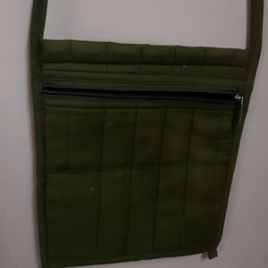 Olive Green Handmade Sling Bag