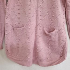 Pink Sweater With Pocket