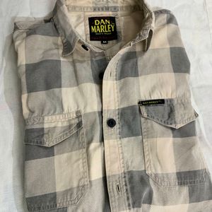 Brown Check Funnel Shirt