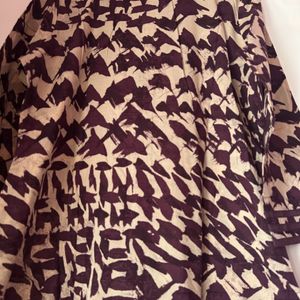 Dark Purple And Cream Kurta